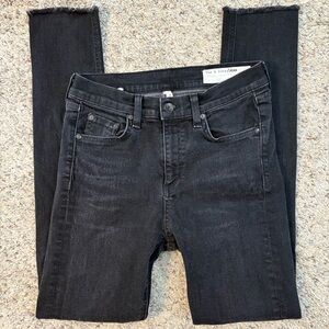 Rag & Bone Modele Worn Black Color Skinny Jeans Waist 26 EUC